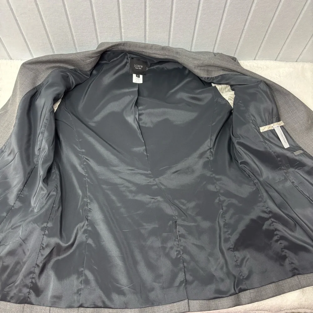 J. Crew Super 120's 100% Wool Charcoal Gray‎ Blazer size 12